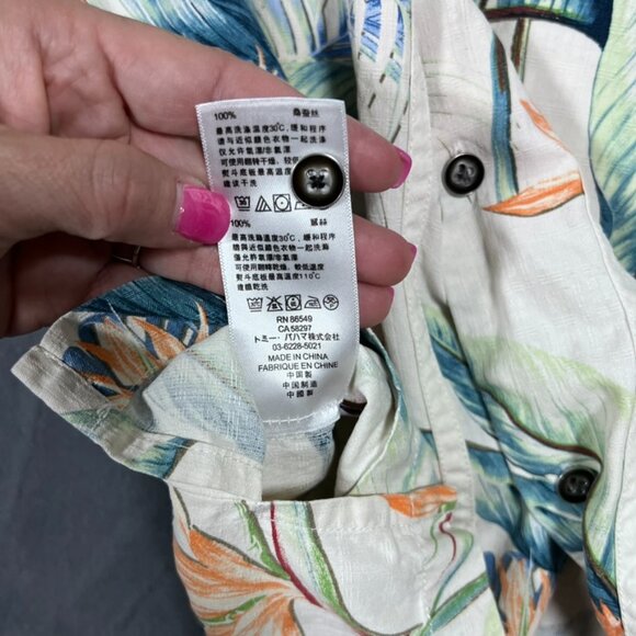 Tommy Bahama Cool, Palm and Collected Tampa Bay Rays Camp Shirt 100% silk - Picture 7 of 10